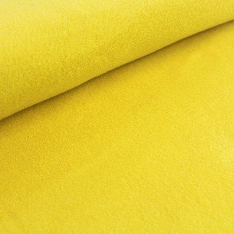 Økologisk bomullsfleece, sennepsgul