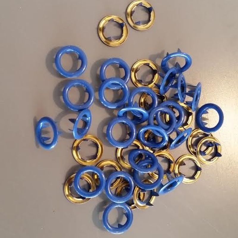 Metalltrykknapper mørk blå
