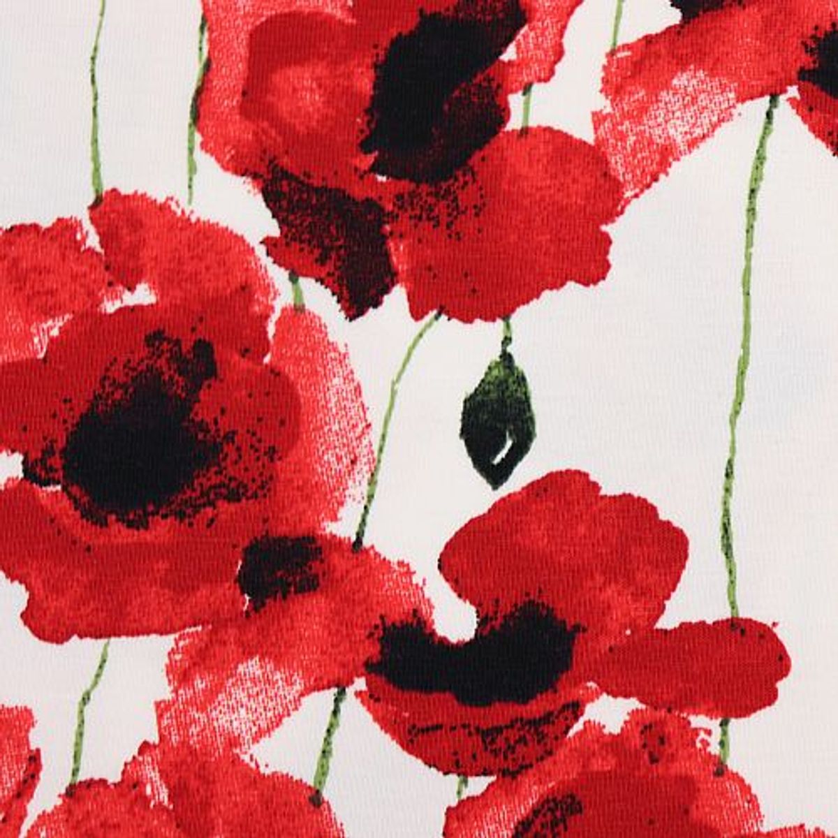 Økologisk bomullsjersey, valmue