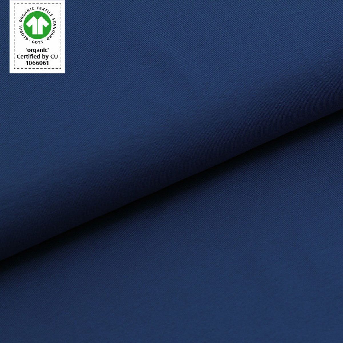 Økologisk jersey 100% bomull, marineblå