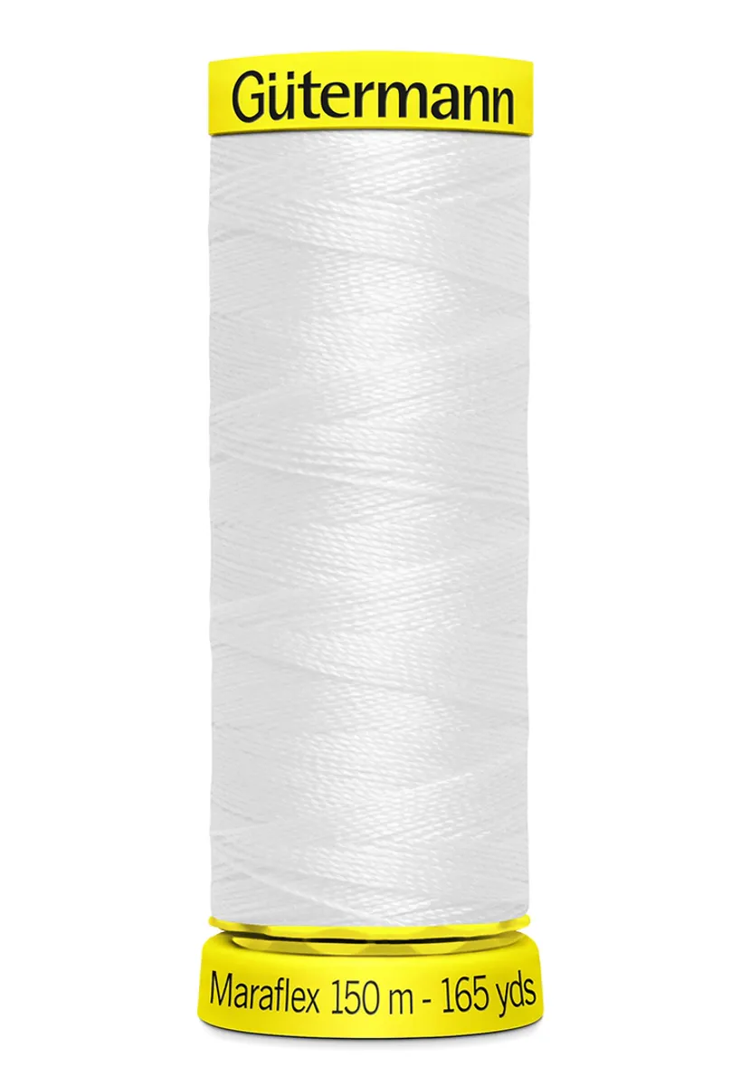 Gütermann Maraflex, elastisk sytråd, hvit 800