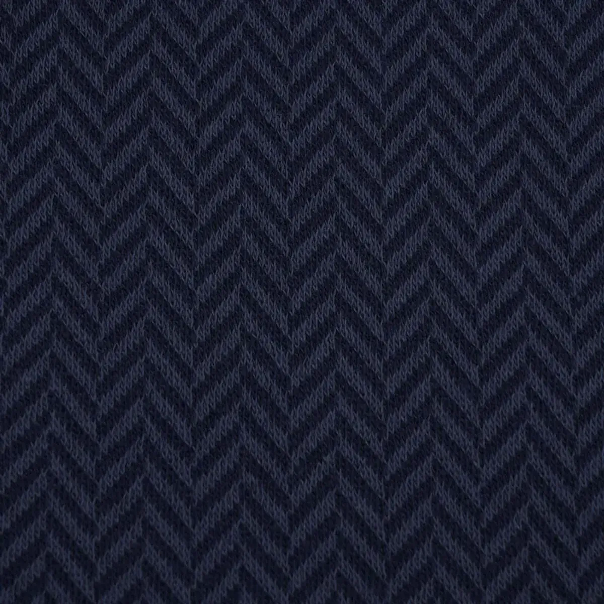 Økologisk bomullsjacquard, herringbone mørk blå