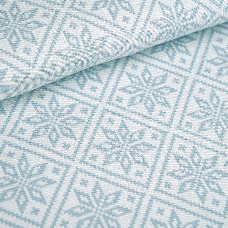 Økologisk bomullsjacquard, snøfnugg isbre