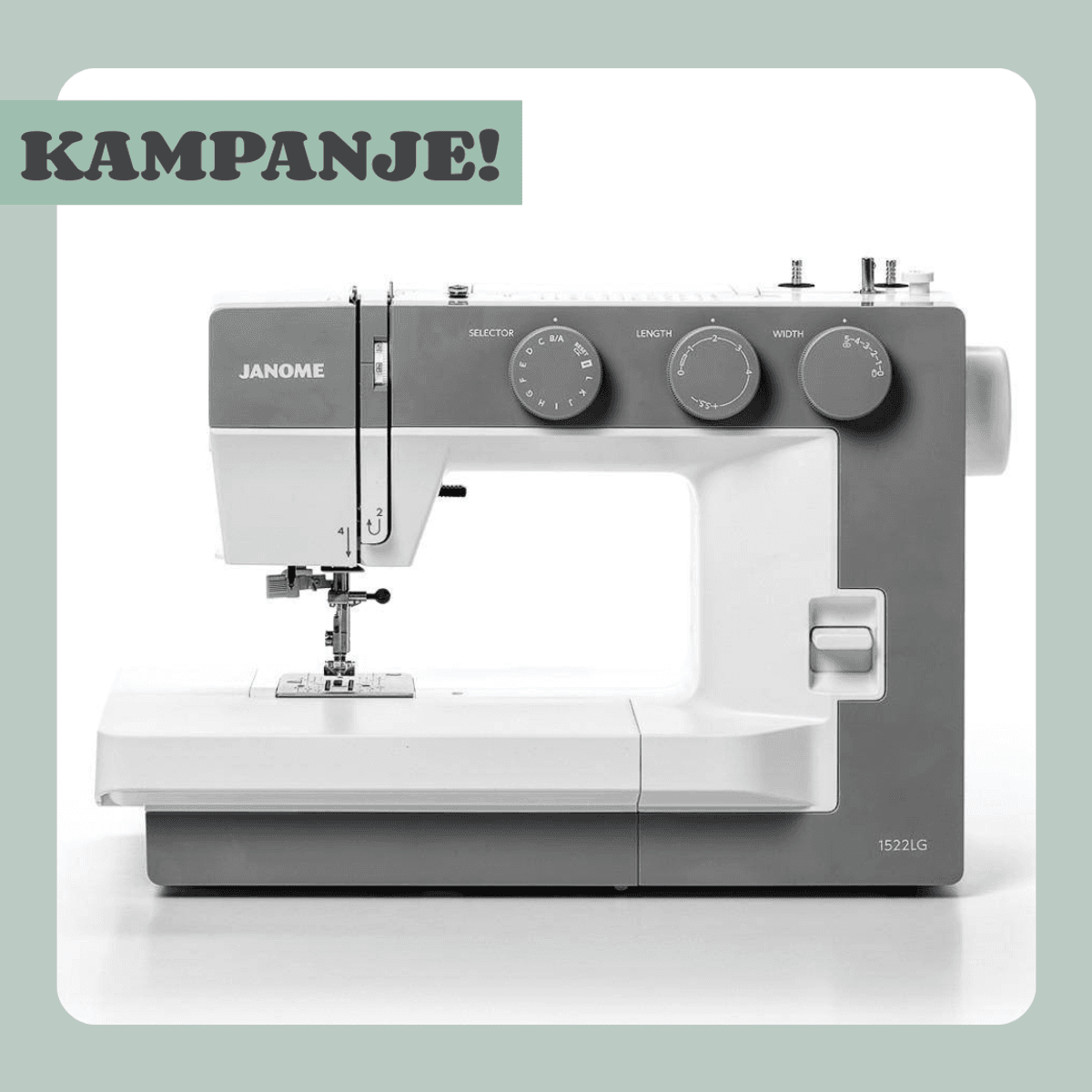 KAMPANJE! Janome 1522, lys grå