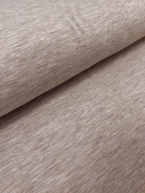 Merinoull-interlock, lys beige