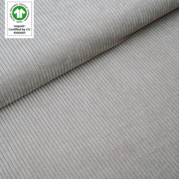 Hovedbilde Økologisk myk cordfløyel, varm grå