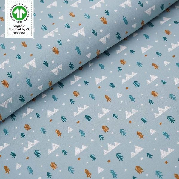 Hovedbilde Økologisk bomulljersey, vinterskog isbre