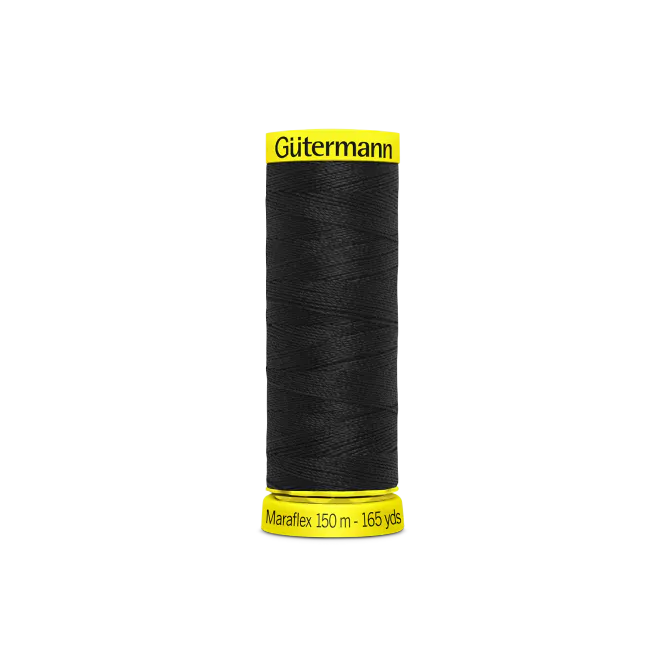 Hovedbilde Gütermann Maraflex, elastisk sytråd, svart 000