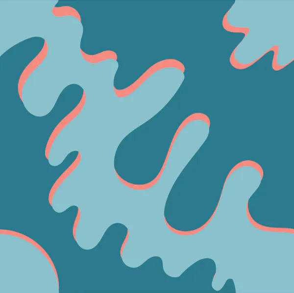 Hovedbilde Drypp Denimstoff, blå/oransje