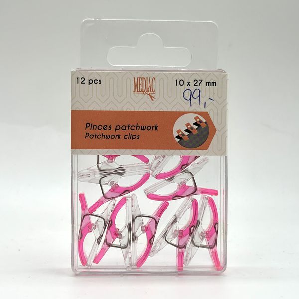 Hovedbilde Clips, 12stk rosa