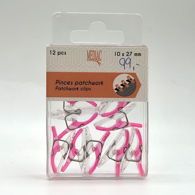 Hovedbilde Clips, 12stk rosa