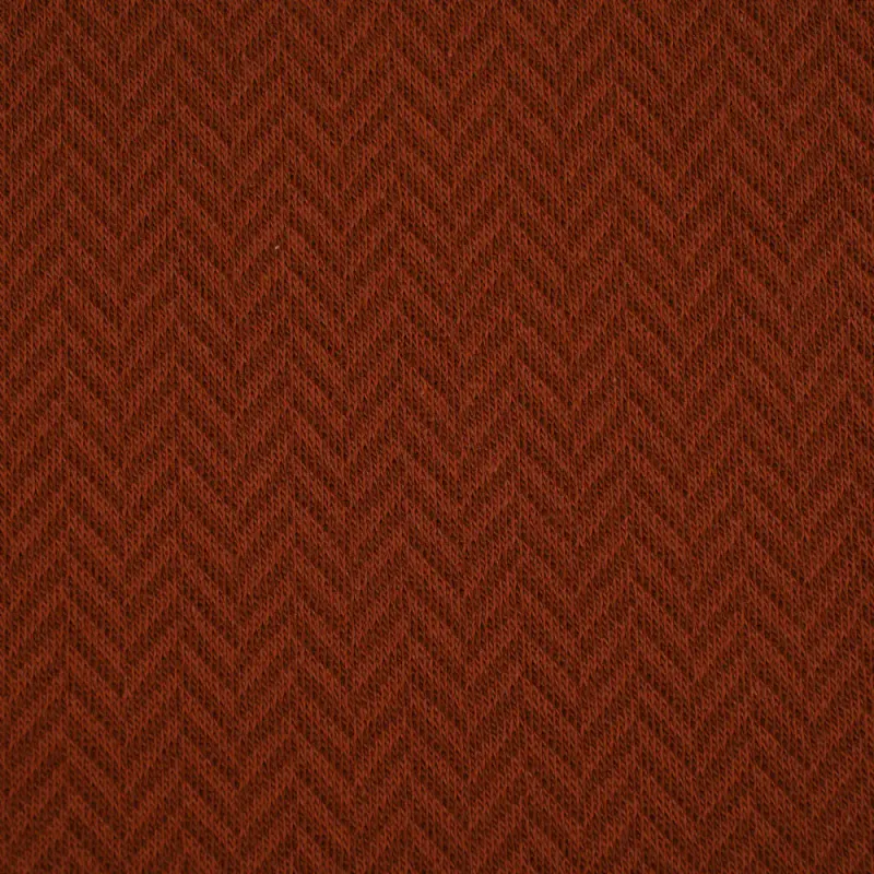 Økologisk bomullsjacquard, herringbone rust