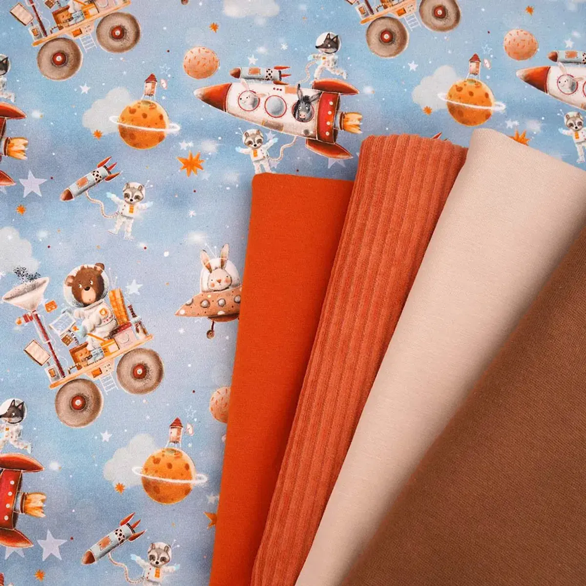 Økologisk bomulljersey, verdensrommet